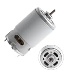 EaseSunny Motore RS550 20V elettrico a forma di D albero di ricambio in metallo per lavatrice auto progetti fai da te argento