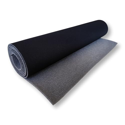 TAPHICEROS Dachhimmel Stoff, 300 x 180 cm, Schwarz, Meterware Textil Innenraumverkleidung Autostoff Reparatur Autohimmelstoff, Autohimmel, Bezugsstoff Polster, Auto Caravan Boot Wohnmobil DIY