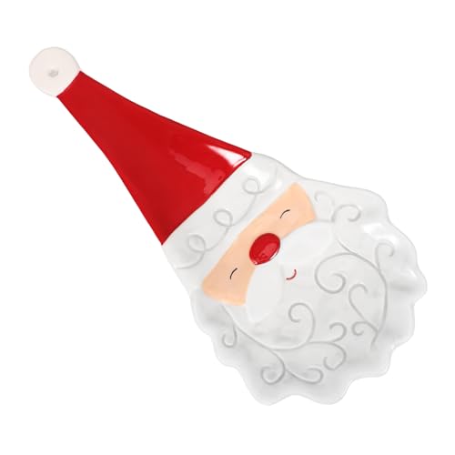 HOLIDYOYO Soporte Para Cuchara Navidad Reposapiés De Santa Claus Elegante y Práctico Soporte Para Cucharas y Utensilios De Cocina