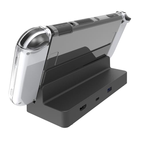 Sarini Ladedock OLED-Videokonverter mit Ethernet-Anschluss,4K HDMI 2.0,USB 2.0-Anschlüsse,Dockständer-Zubehör für TV-Dock für Nin-tendo Sw-Itch/OLED – Bild 7