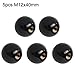 Linnkyfloa for 5 Pcs Black Ball Lever Knobs with Female Thread M5/M6/M8/M10/For M12 for Machine Tools, 20-40mm Diameter Round Knobs for Industrial Equipment and(M12x40)