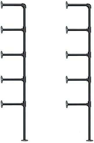 fof friend of family(14\" deep,2pcs industrial retro wall mount iron pipe shelf,diy open bookshelf,hung bracket,home improvement kitchen shelves,tool utility shelves, office shelves,bookshelves