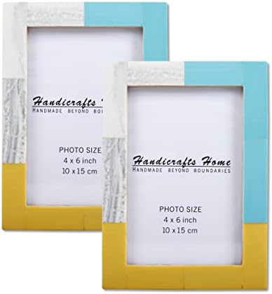 Handicrafts Home Photo Picture Frames 4x6 Candy Cane Blueberry Set of 2 New Years Gift
