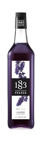 1883 Maison Routin Premium Lavender Syrup - Flavoured Coffee Syrup, Cocktails, Mocktails, Iced Tea – Great Sugar Alternative, Vegan-Friendly, Allergen-Free – 1L Glass Bottle