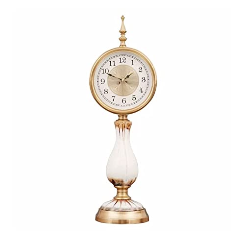 Reloj de sobremesa de cerámica retro y adornos de reloj de mesa de estilo americano 2