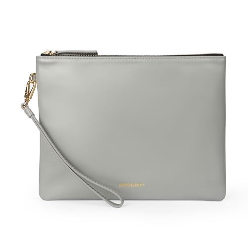 Image of DORIS&JACKY Lambskin Leather Wristlet Clutch Purse Women Large Phone Wallet