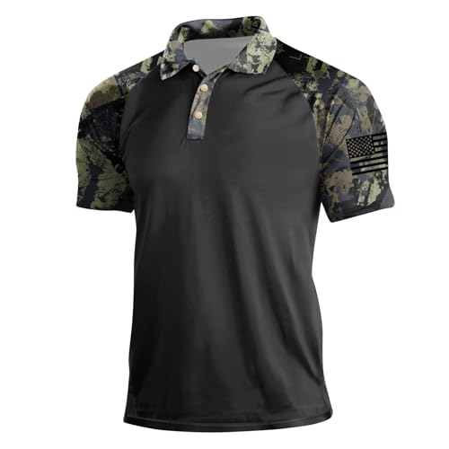 SUERGHWAX Men's Camo Polo Shirt