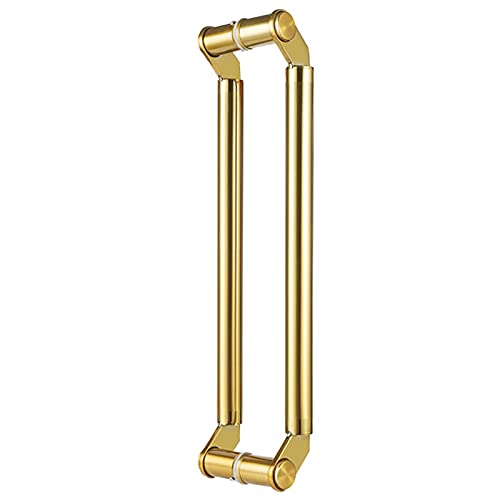 ステンレススチール製 業務用 両面バーンドアハンドル オフィス 店舗 入口用 ローズゴールド 80cm/31.5インチ