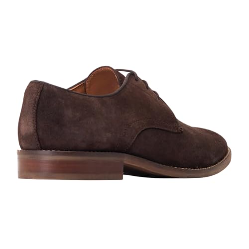 Base London - Zapatos Oxford de Cuero Bronte para Hombre (41 EU) (Marrón Oscuro)
