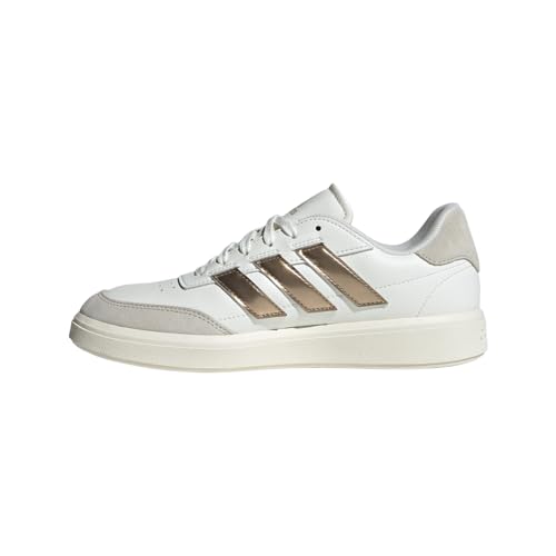adidas Womens Courtblock Metallic Lace Up Sneakers Shoes Casual - White3