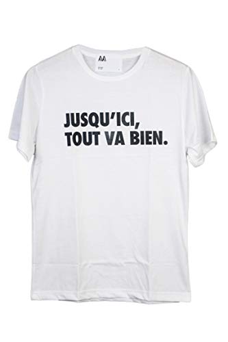 JUSQU'ICI Tout VA BIEN - LA HAINE - Movie - Film - Herren T-Shirt - Weiß (XL)