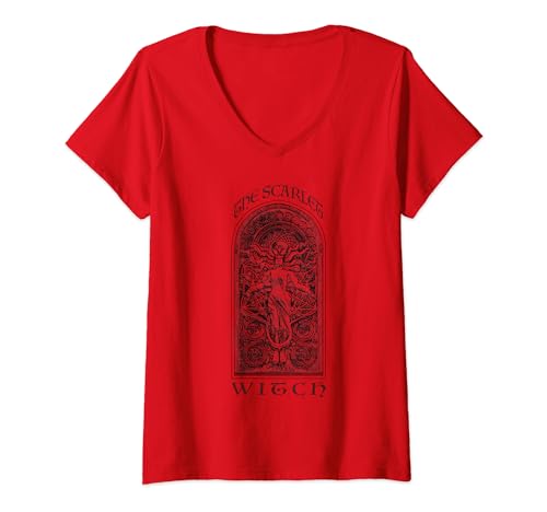 T-shirt col V Scarlet Witch Marvel pour les conventions de comics et le quotidien des fans