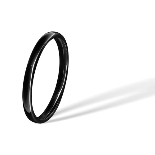 2mm Wedding Bands for Women Men, 14k Gold Band Ring, Minimalist Comfort Fit - Main Image