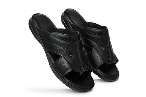 Image of Leather Casual Slip On Sandal for Men