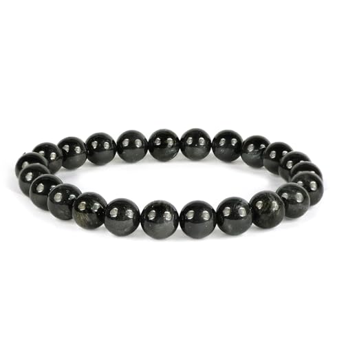 Image of Reiki Crystal Products Natural Crystal Stone 8 mm Round Bead Bracelet for Men & Women | Stretchable Gemstone Bracelet for Meditation, Yoga, Reiki & Daily Wear