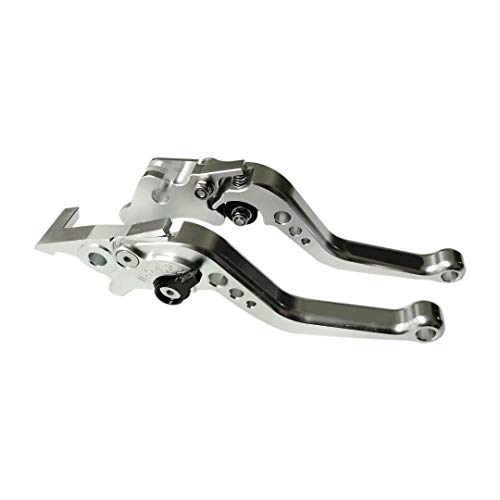 Silver CNC 6 Position Shorty Brake Clutch Lever for Suzuki Hayabusa GSXR1300 1999 2000 2001 2002 2003 2004 2005 2006 2007