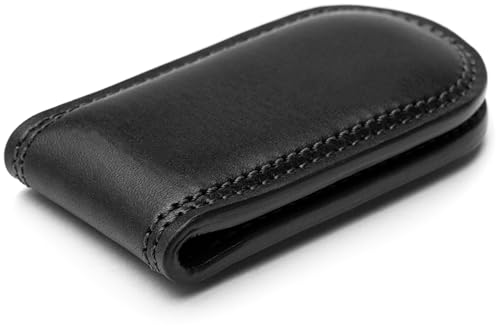 Bosca Men's Leather Money Clip Wallet - Magnetic, Luxury Full Grain Italian Dolce Leather Slim Clip For Men, Hand Stitched, Gift-Ready Packaging, Black4