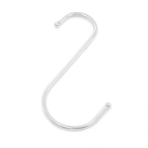 Ruilogod Tono plateado Metal S con forma de diseño Hook Colgador de ropa