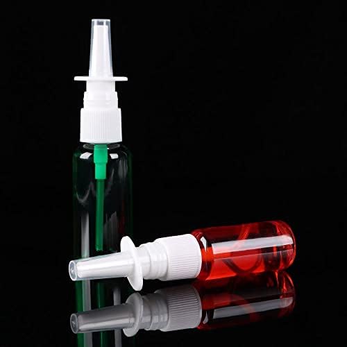 5/10/20/30/50ml Health Care Mist Dispenser Spray Bottle Empty Nasal Sprayer Refillable Container Nose Dropper Bottles(White 50ml)