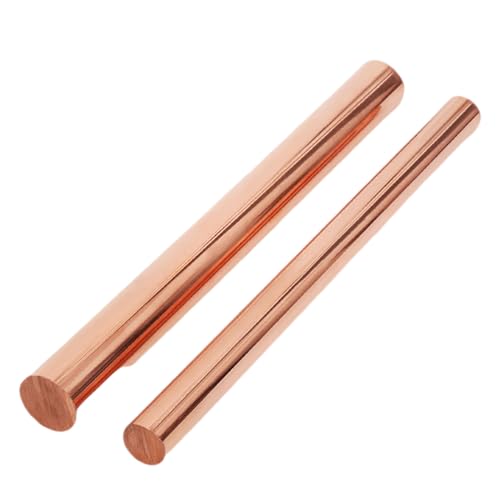 COYOUCO Pure Copper Round Rod 28Mm Dia, 150/200/250Mm Length Bare Copper Metal Rod for Metal Craft Hobbies, Electrical And Industry,28 * 200mm