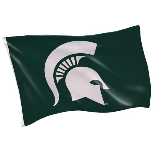 NCAA Michigan State University Flag with Grommets 3x5 MSU Spartans Outdoor College Flags & Banners for Garden Patio Indoor Wall Dcor