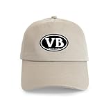 CafePress VB Vero Beach Oval Cap Unique Adjustable Baseball Hat Khaki