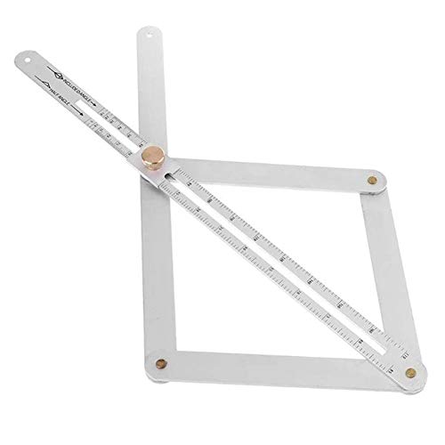 Aluminum Alloy Bevel Corner Protractor - Multi Angle Measurement Template Tool Gauge - Mitre Corner Angle Finder -Miter Angle Layout Measuring Ruler - Woodworking Goniometer Square Ruler Accessories