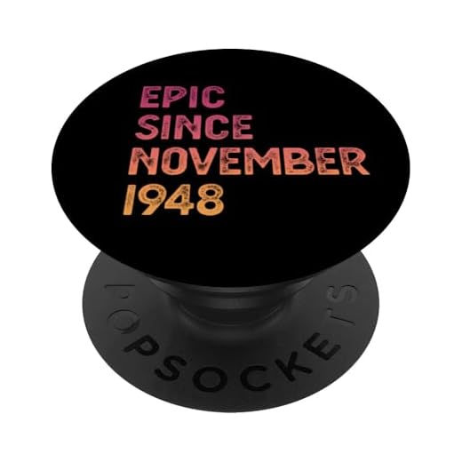 76 cumpleaños hombres mujeres épica desde noviembre de 1948 PopSockets PopGrip Adhesivo