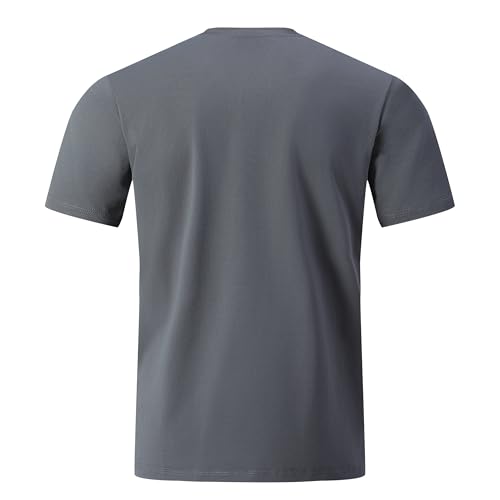 Men's Quick-Dry Moisture-Wicking T-Shirt，UPF 50+ Sun Protection Gym Training & Outdoor Hiking Shirt,Ash M — view 2