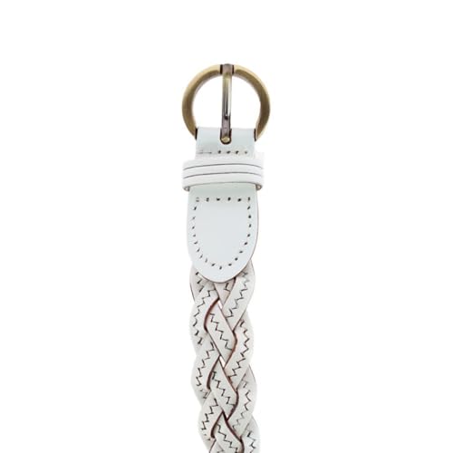Women's Leather Braided Skinny Casual Belt3
