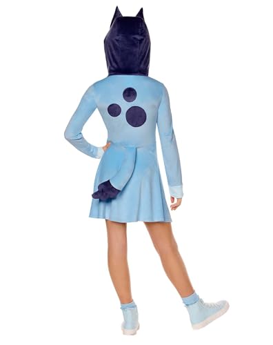 Disfraz Infantil Bluey con Capucha para Niñas miniatura 2