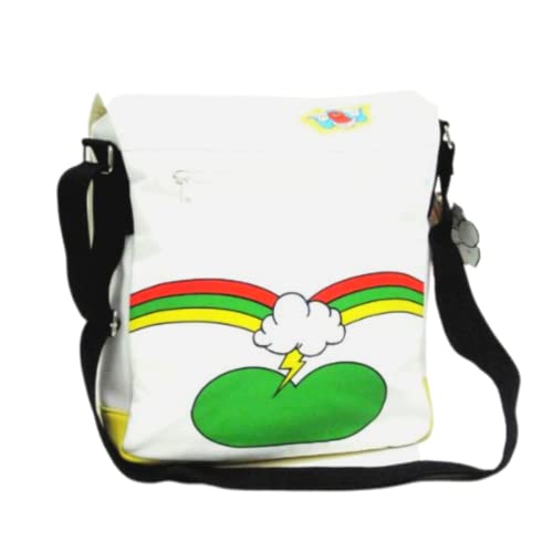Bolsa carteiro oficialmente licenciada Coca Cola Coke Peace Rose com asas, beige, measures approx: 12'(l) 4' (w) 13' (h)