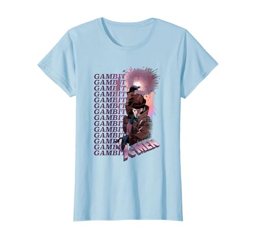 Marvel X-Men Gambit Preparing To Throw Cards Retro Logo T�V���c