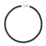 1920s Long Pearl Necklace Faux Pearls Necklace Imitation Beaded Long Pearls Necklace 1920s Gatsby Costume Jewelry (Black B)