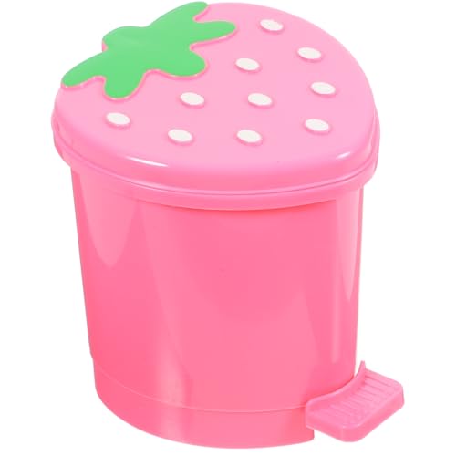 Mini caneca de basura de escritorio rosa 0.5L Kichvoe