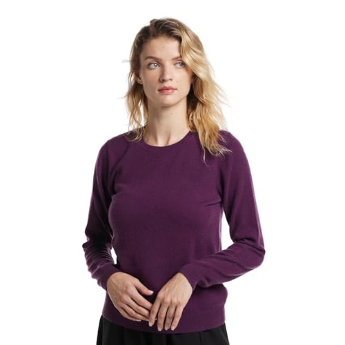 Image of EURKEA Women's Crewneck 100% Cashmere Sweater, Cozy Pullover Winter Top for Women, Gift Ready