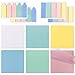 400pcs Marqueurs de Page Coloré et 300 Feuilles Notes Autocollantes Transparentes 75x75mm Pages Autocollants Tampons Notes Signets Séparateurs Onglets d’Index Mémo Scrapbooking (Coloré)
