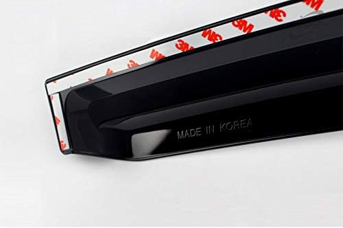 Smoked Black Side Window Wind Deflectors Visor Rain Wind Guards 4p for 2007-2010 Hyundai Elantra 4door Sedan Model