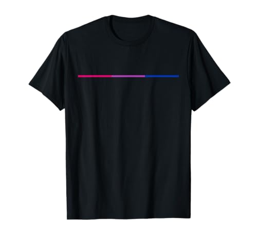Minimalistische Linie Bi Farben Bisexuell Pride T-Shirt