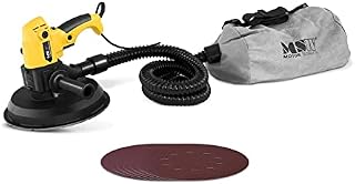 MSW Electric Drywall Sander Wall Sanding Machine MSW-DW1S200WB (1.010 W, Ø225 mm, 1.300-3.200 RPM, 6 Sanding Wheels, with Suction Hose and dust Bag)