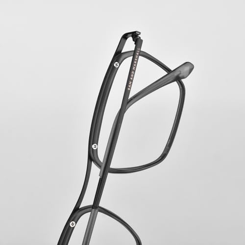 Image of SAM AND MARSHALL CHARLIE Eyeglasses - Light Weight Blu-Cut Computer Glasses With Tinted Metal Frames - Prescription Friendly Rectangle Shape for Men & Women