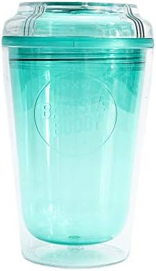 Smash Tritan Coffee Cup, Teal, 8cm x 8cm x 15cm