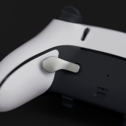 eXtremeRate ps5 Edgeコントローラーに対応用背面パドル、ps5 Edgeコントローラーに対応用交換可能な金属製バックボタンパドル* 4個（コントローラーは付属していません）【メタリックシルバー】