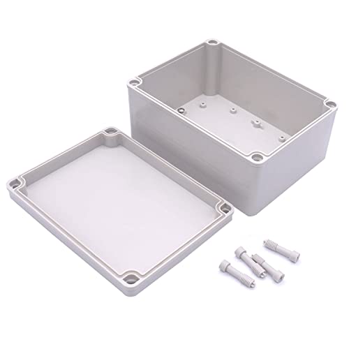 Twidec/Waterproof Dustproof IP67 Junction Box ABS Plastic Electrical Project Box DIY Case Enclosure Gray 8