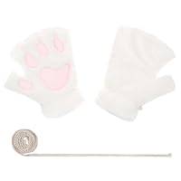 choyaxo Cat Gloves Fingerless Paw Faux Fur Paws Gloves