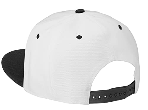 Image of Classic Snapback Hat Cap Hip Hop Style Flat Bill Blank Solid Color Adjustable Size