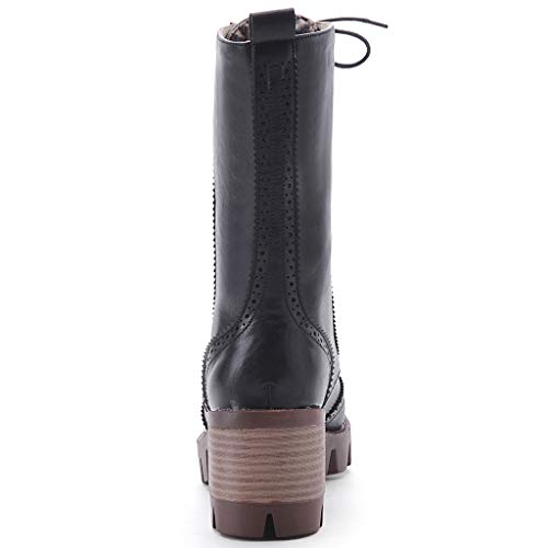 Stivali Donna Moda Colore Puro Punta Tonda Stivali...