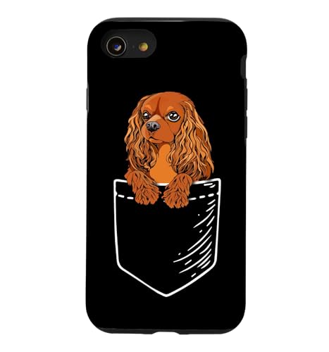 Funny Mens Womens Kids Pocket Ruby Cavalier Dog Lover �X�}�z�P�[�X iPhone SE (2020) / 7 / 8 �p