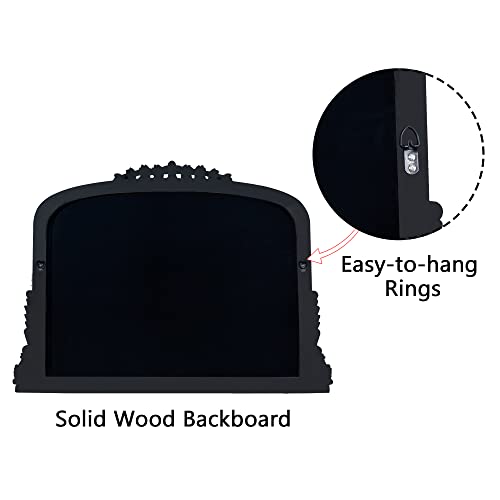 Shyfoy Antique Gold Mirrors For Wall Decor Baroque Scalloped Top, Vintage Wall Mirror Decorative Mirrors For Living Room Entryway Bathroom Powder Room, 23"X36" [Wide Version] V #TOP4