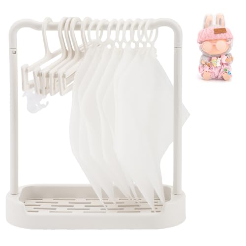 WALLFID Puppenkleiderschrank mit Ständer – Mini Kleiderschrank für...